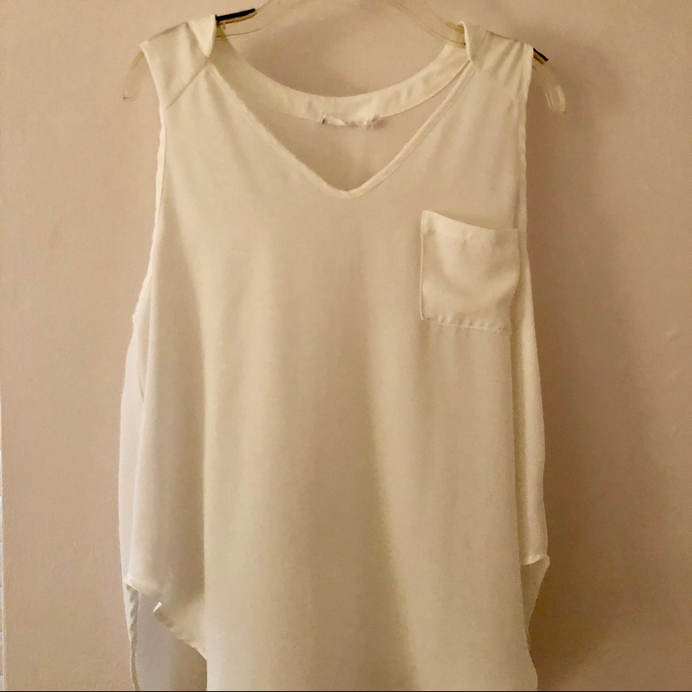 Dressy white tank top